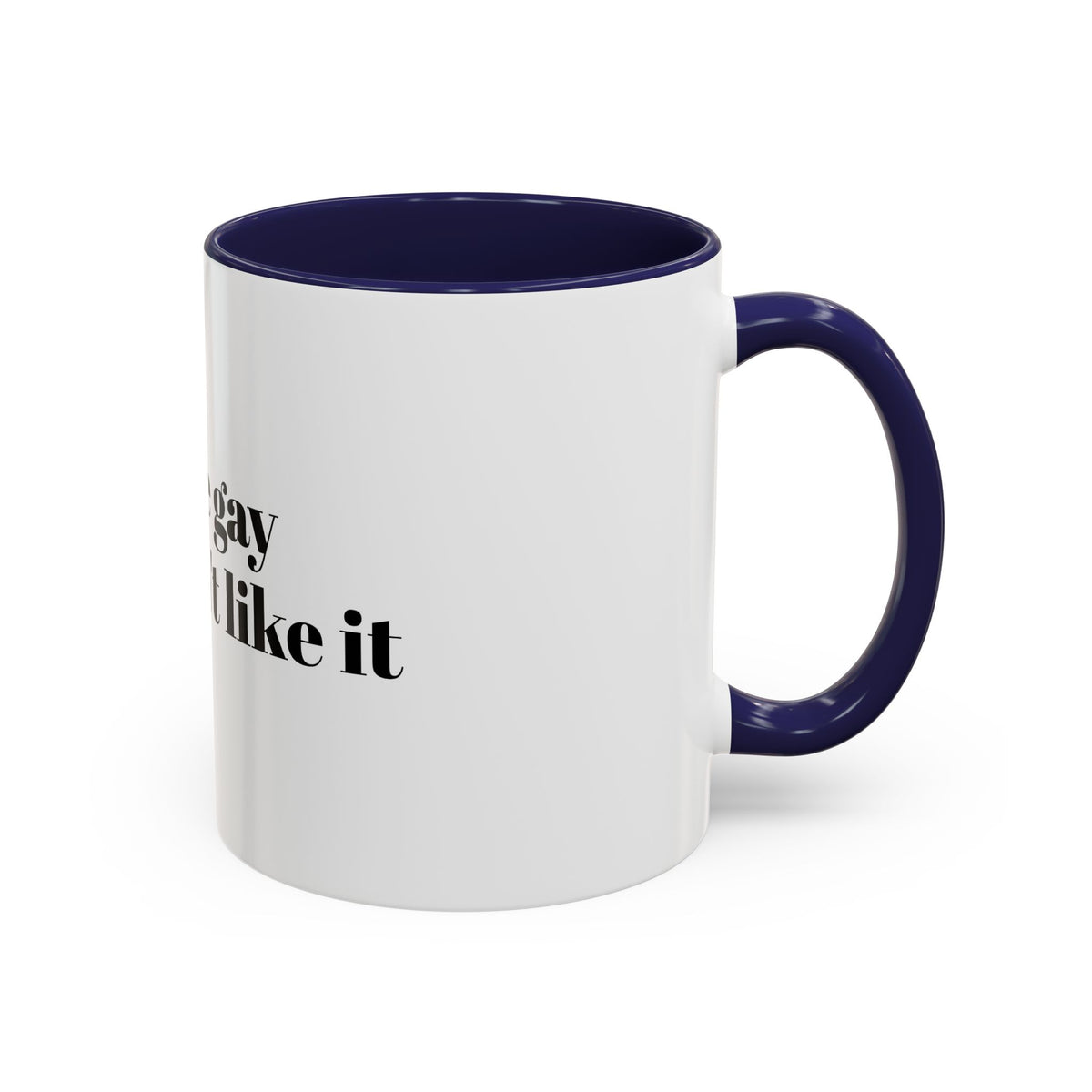 You're Gay and I Don't Like It Coffee Mug — Accent Black Handle 11/15oz