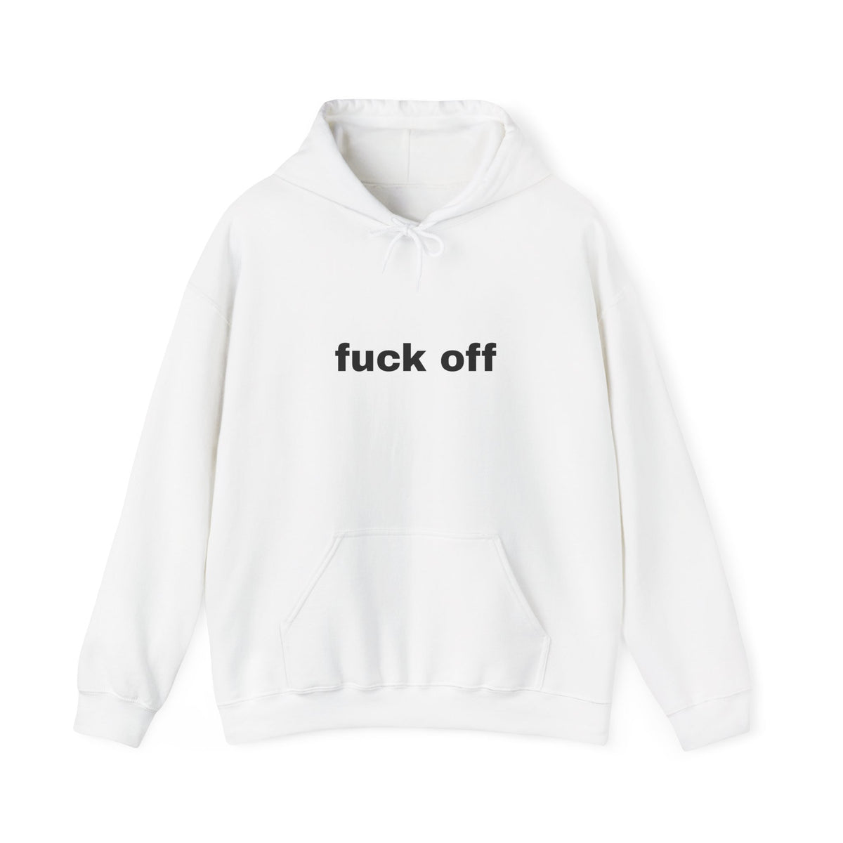 Graphic Hoodie — Minimal 'fuck off' Statement Pullover