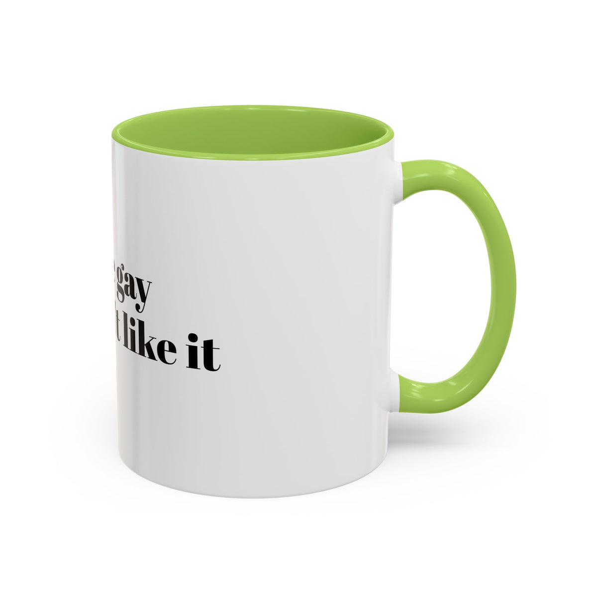 You're Gay and I Don't Like It Coffee Mug — Accent Black Handle 11/15oz
