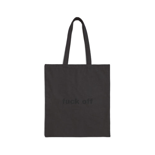 Canvas Tote Bag – Minimal "fuck off" Statement Tote, Reusable Cotton Shopper