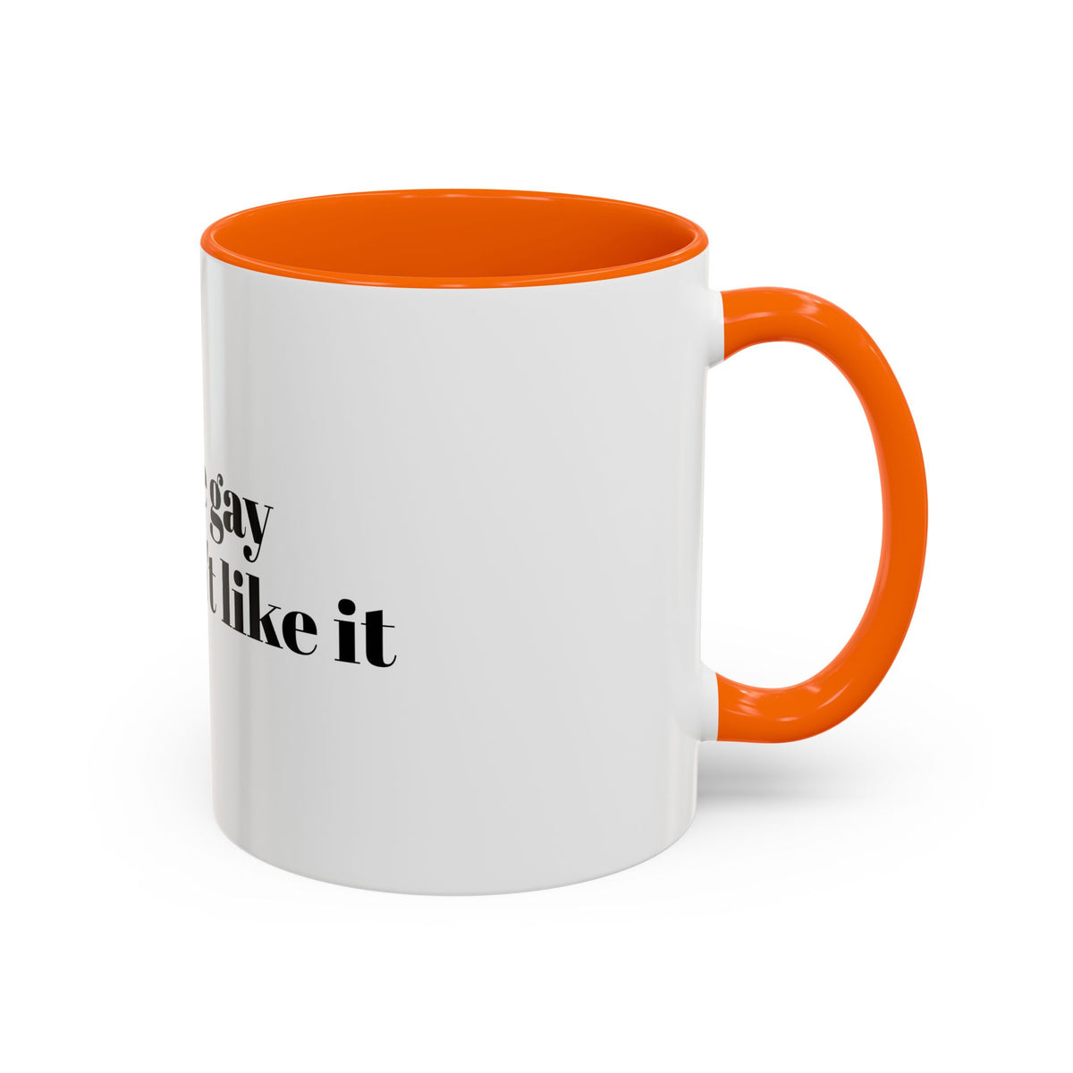 You're Gay and I Don't Like It Coffee Mug — Accent Black Handle 11/15oz