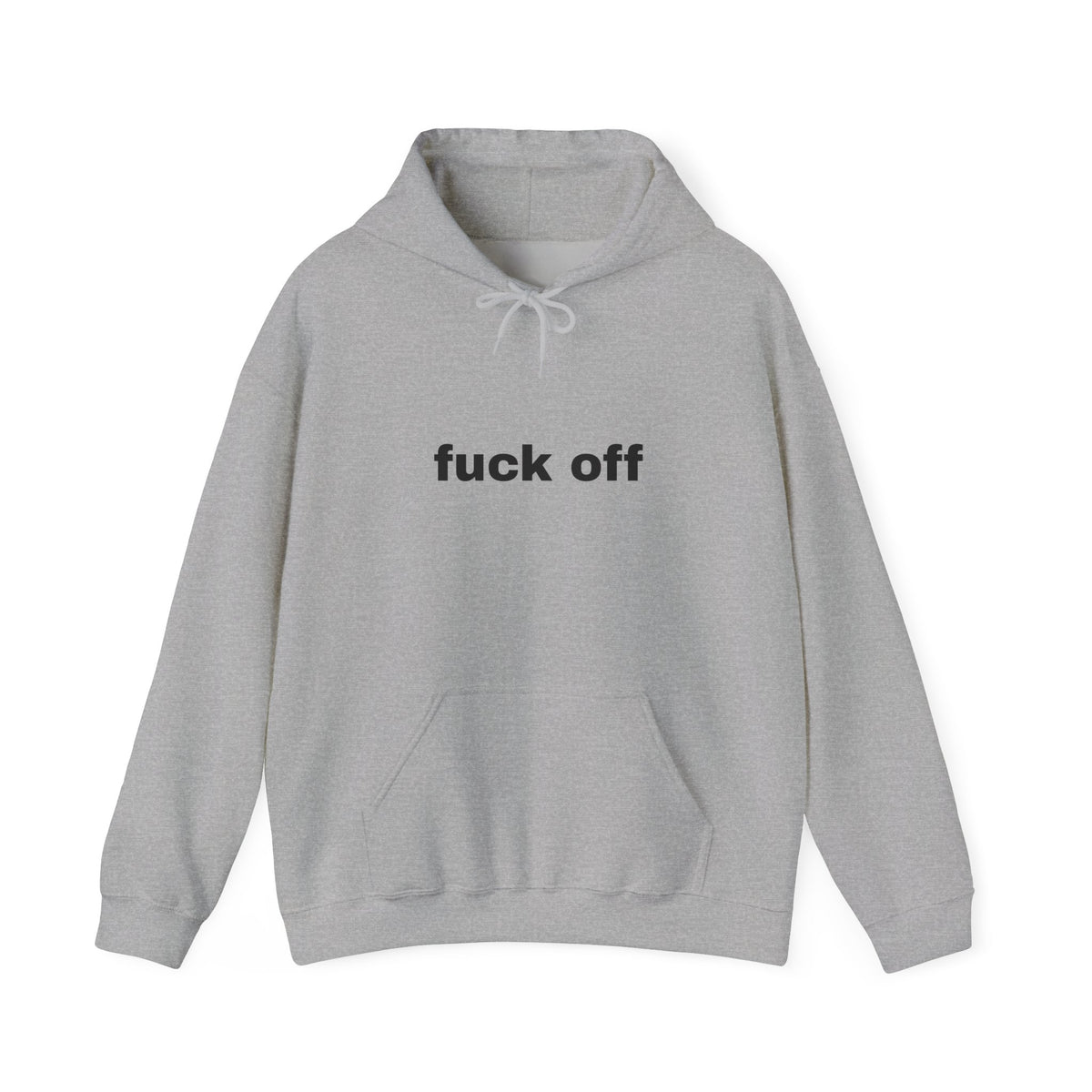 Graphic Hoodie — Minimal 'fuck off' Statement Pullover