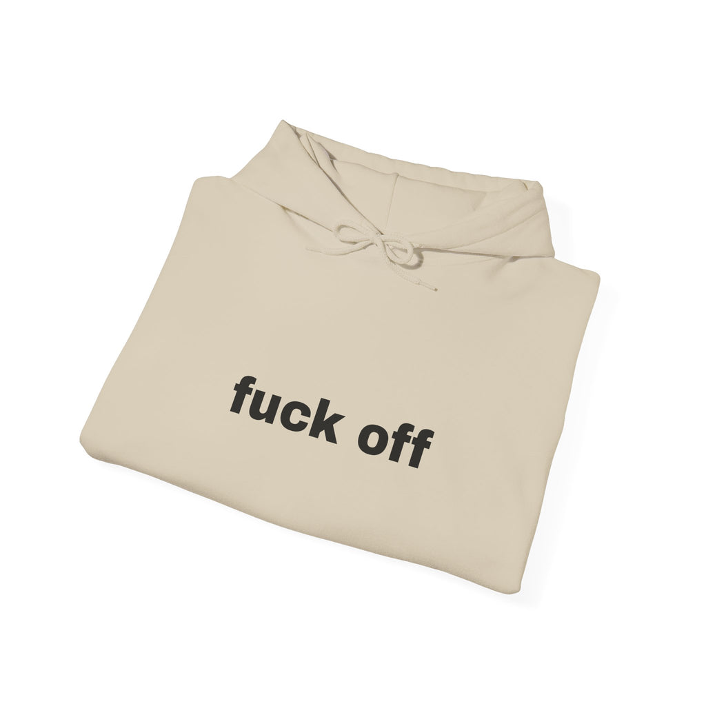 Graphic Hoodie — Minimal 'fuck off' Statement Pullover