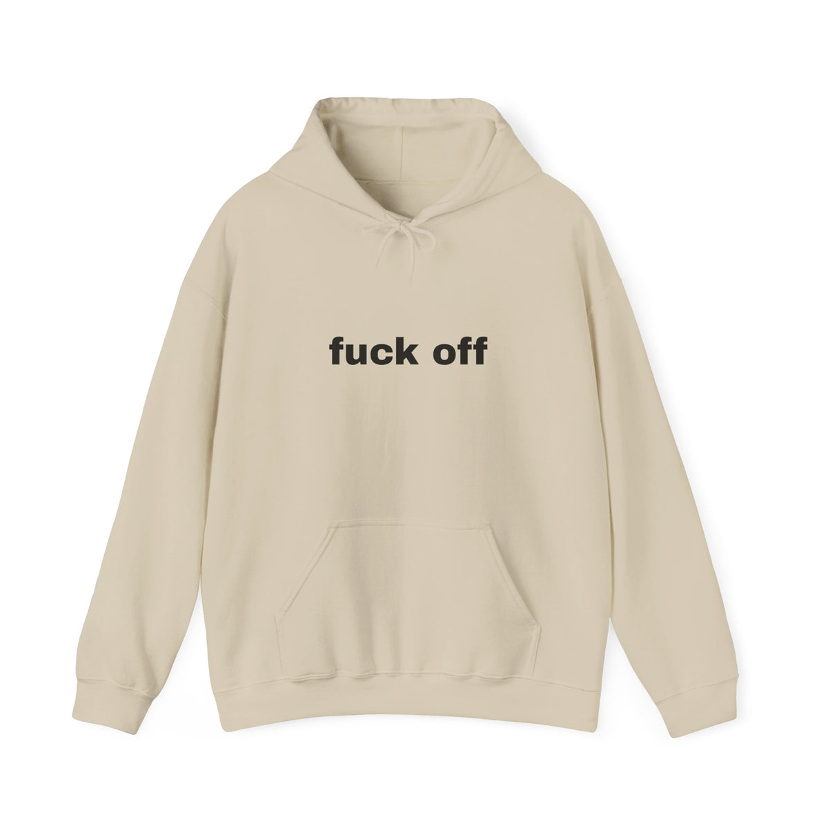 Graphic Hoodie — Minimal 'fuck off' Statement Pullover