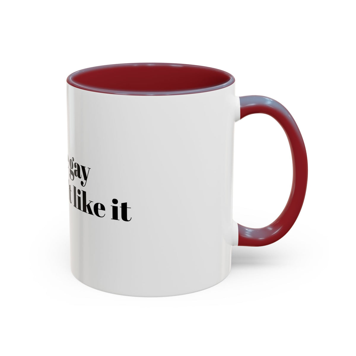 You're Gay and I Don't Like It Coffee Mug — Accent Black Handle 11/15oz