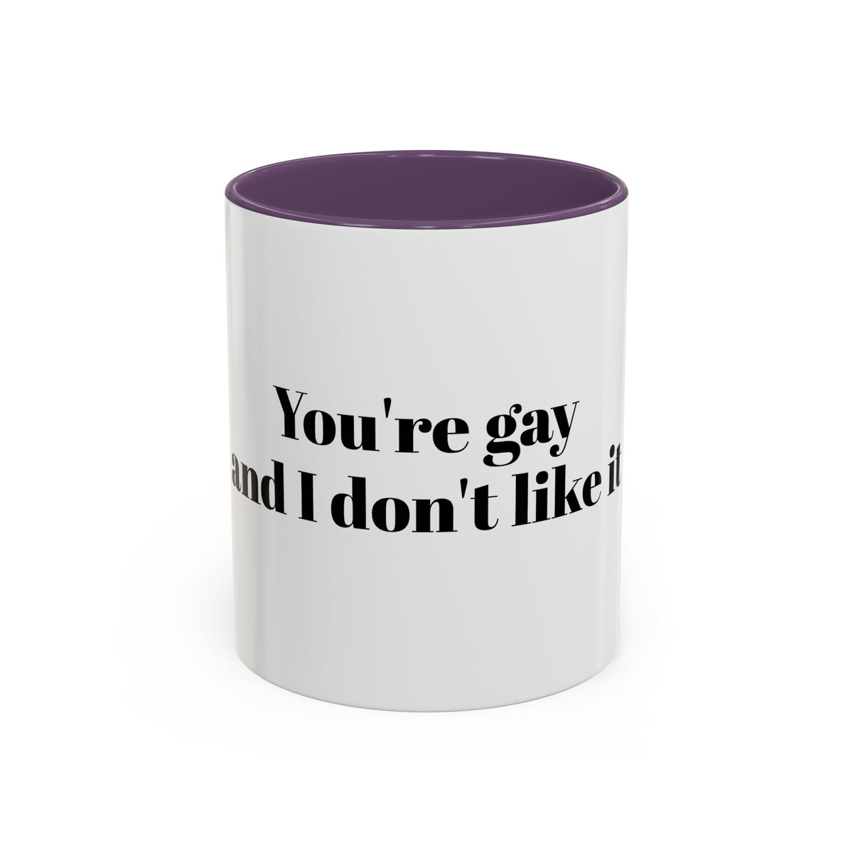 You're Gay and I Don't Like It Coffee Mug — Accent Black Handle 11/15oz